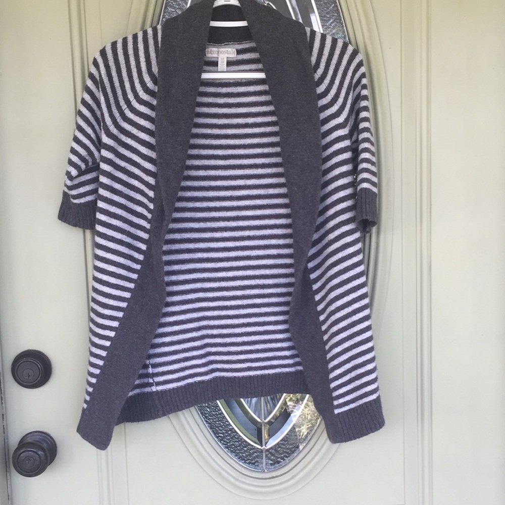 Women’s striped Quarter Sleeve Cardigan